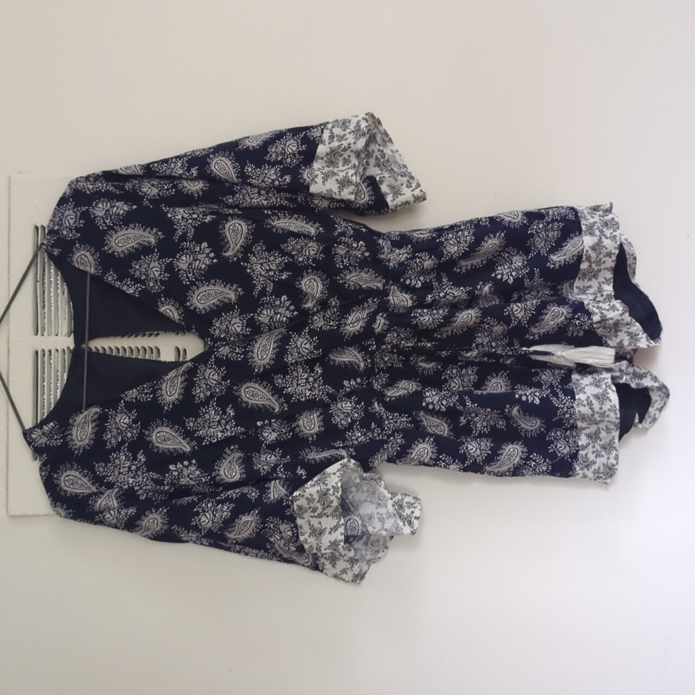 Stylish Navy Paisley Romper